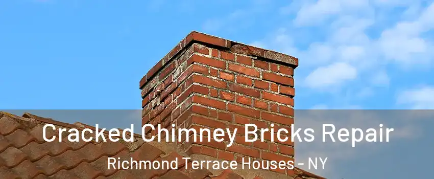 Cracked Chimney Bricks Repair Richmond Terrace Houses - NY